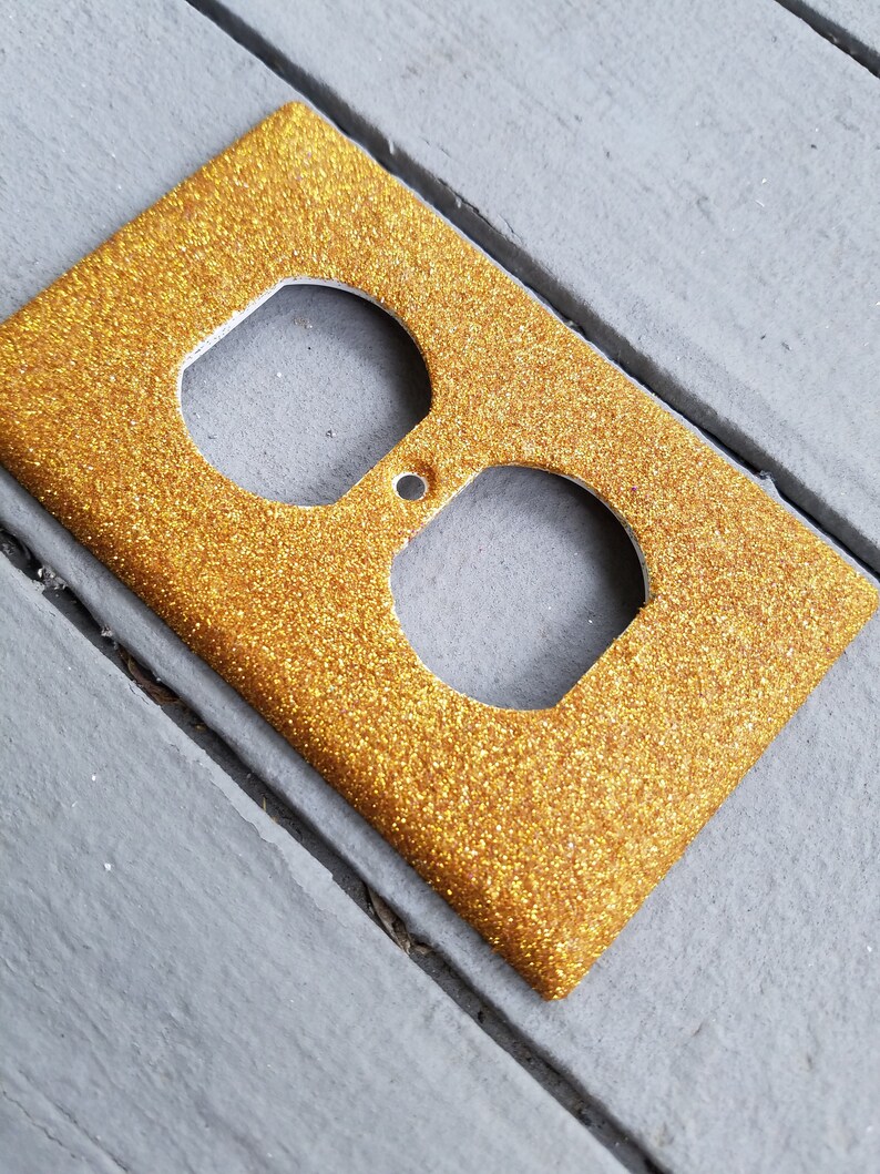 Gold Glitter Light Switch & Outlet Covers Sparkle Etsy