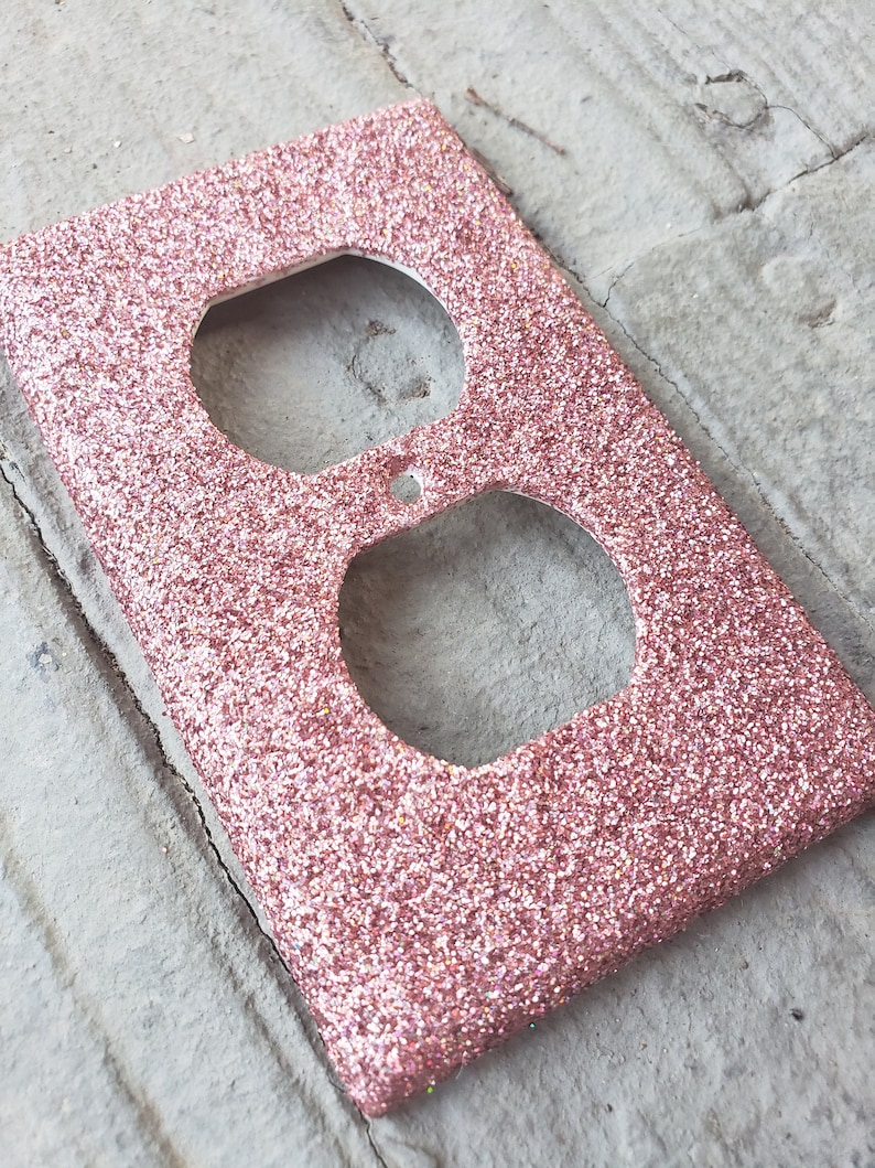 Holographic Rose Gold Glitter Pink Glitter Light Switch & Etsy