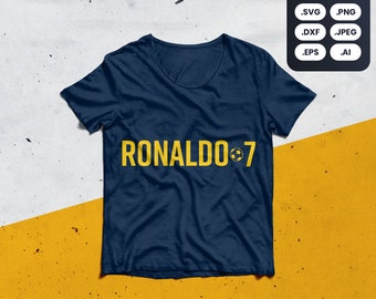 Ronaldo 7 SVG, PNG, Shirt, druckbare, Ausschnitt, Fifa, Messi, Portugal, Juventus, Manchester United, Real Madrid, Championsleague