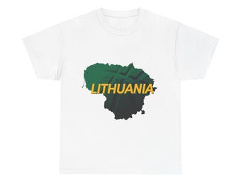 Litauen-Karte T-Shirt | Litauische Flaggensilhouette, baltisches Landesdesign