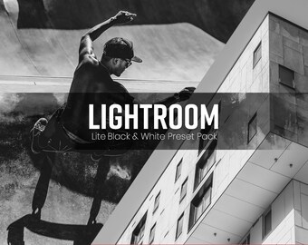Schwarz & Weiß Lightroom Preset Lite-Pack, Mobile, Film, Kunst, Instagram, Influencer, Fashionista, Mode, Modell