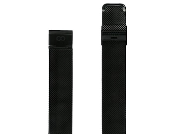 20mm Black Stainless Steel Watch Strap, Quick Release
