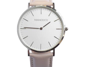 Watchs for women, silver, minimalist stainless steel wrist womens watch, gift for her, interchangeable leather strap, waterproof,