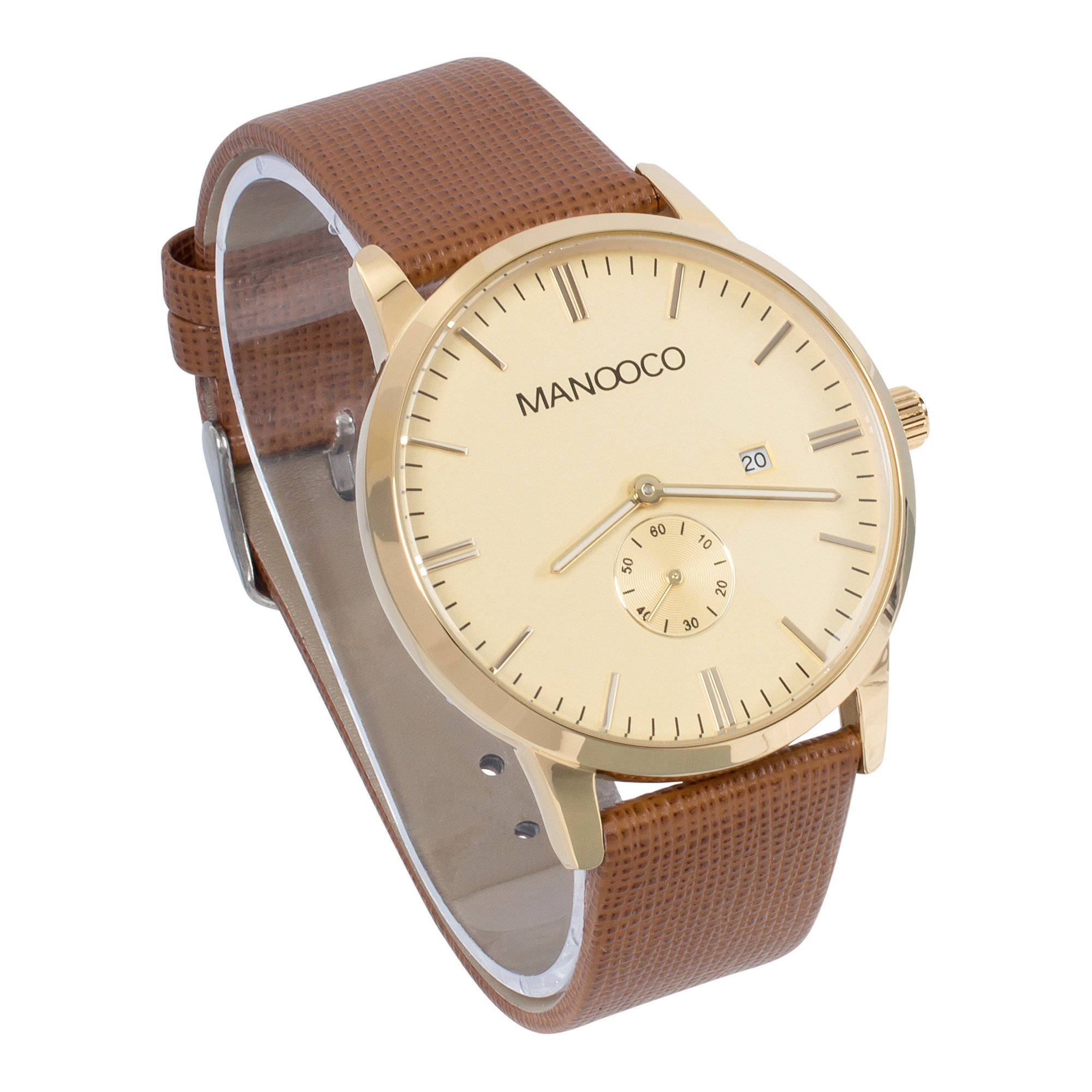 Mens tan on sale strap watch