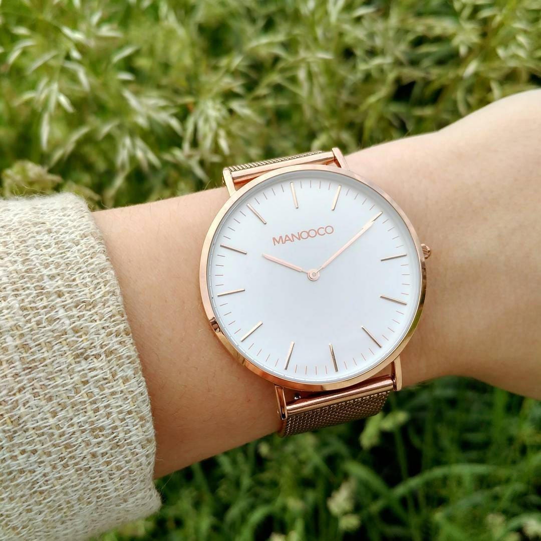 Womens Watch Rose Gold Minimalist Stainless Steel Wrist -  Norway