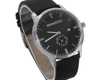 Black Watch for Men. Basic, Minimalist and Modern, With Red Hands