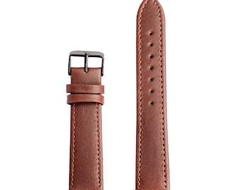 Brown matt leather watch strap, quick release watch band, width 20mm, genuine leather strap, interchangeable strap,