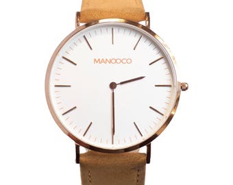 Ladies watch, rose gold, minimalist stainless steel wrist watch, gift for her, interchangeable mesh strap, womens