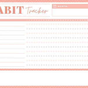 Habit Tracker, Create Healthy Habits, Healthy Choice Habit Tracker, New Habit Tracker, Adult Habit Tracker, Kid Habit Tracker, Easy Habit