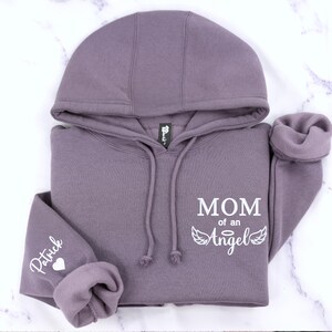 Custom Embroidered Dad of an Angel Sweatshirt or Hoodie with names - Personalized Memorial Gift image 16