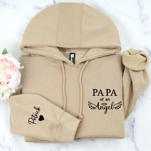 Custom Embroidered Dad of an Angel Sweatshirt or Hoodie with names - Personalized Memorial Gift image 15
