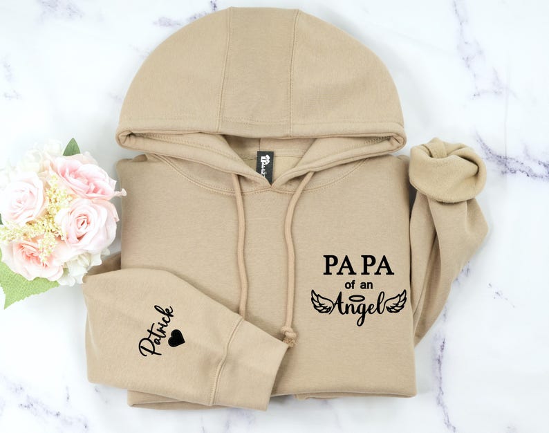 Custom Embroidered Dad of an Angel Sweatshirt or Hoodie with names - Personalized Memorial Gift image 15