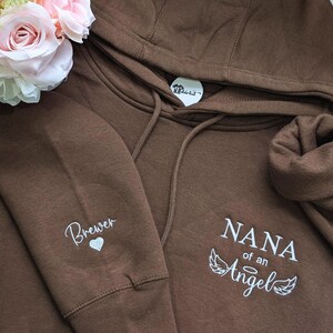 Custom Embroidered Dad of an Angel Sweatshirt or Hoodie with names - Personalized Memorial Gift image 2