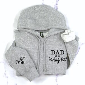 Custom Embroidered Dad of an Angel Sweatshirt or Hoodie with names - Personalized Memorial Gift image 17