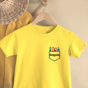 Personalized Embroidered Back to School Shirt: Custom Name First Day Tee for kids