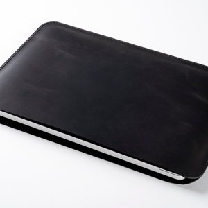 Leather Sleeve Bag for LG Gram, Handmade Laptop Case for LG 14/15/16/17, Personalized LG Gram Laptop Sleeve Cover Matte Black