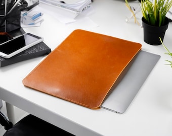 Leather Laptop Sleeve, Slim Leather Sleeve Bag for Samsung Galaxy Book3, Galaxy Book3 pro, Galaxy Book3 Pro 360, Galaxy Book3 360, Book5 360