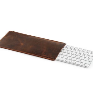 Distressed Leather Keyboard Case: Handmade Apple Magic Keyboard Sleeve
