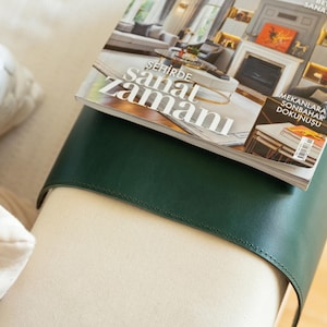 Handmade Leather Sofa Armrest Cover: Full Grain Vegetable Tanned