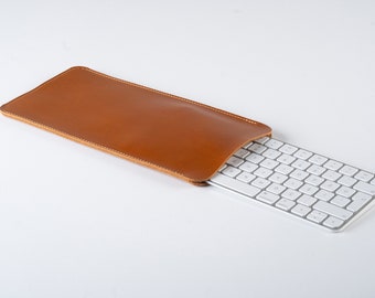 Apple Magic Keyboard Sleeve, Full Grain Leather Case, Light Brown