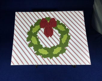 Christmas Card, Christmas Wreath Card, Holiday Card, Holiday Wreath Card