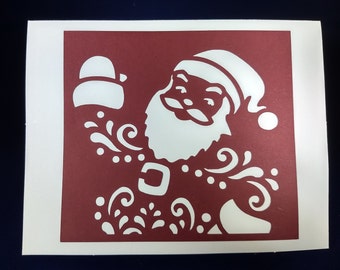 Santa card, Christmas card, Holiday card,