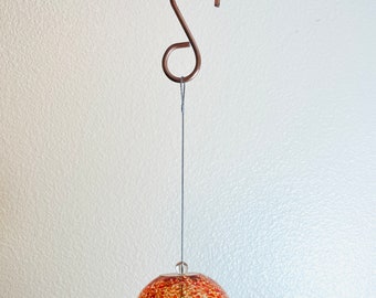 Hand Blown Art Glass Octopus with Air Plant/Tillandsia