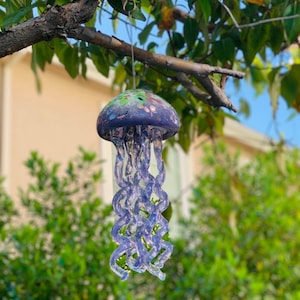 Purple Jellyfish wind chime & sun catcher image 3