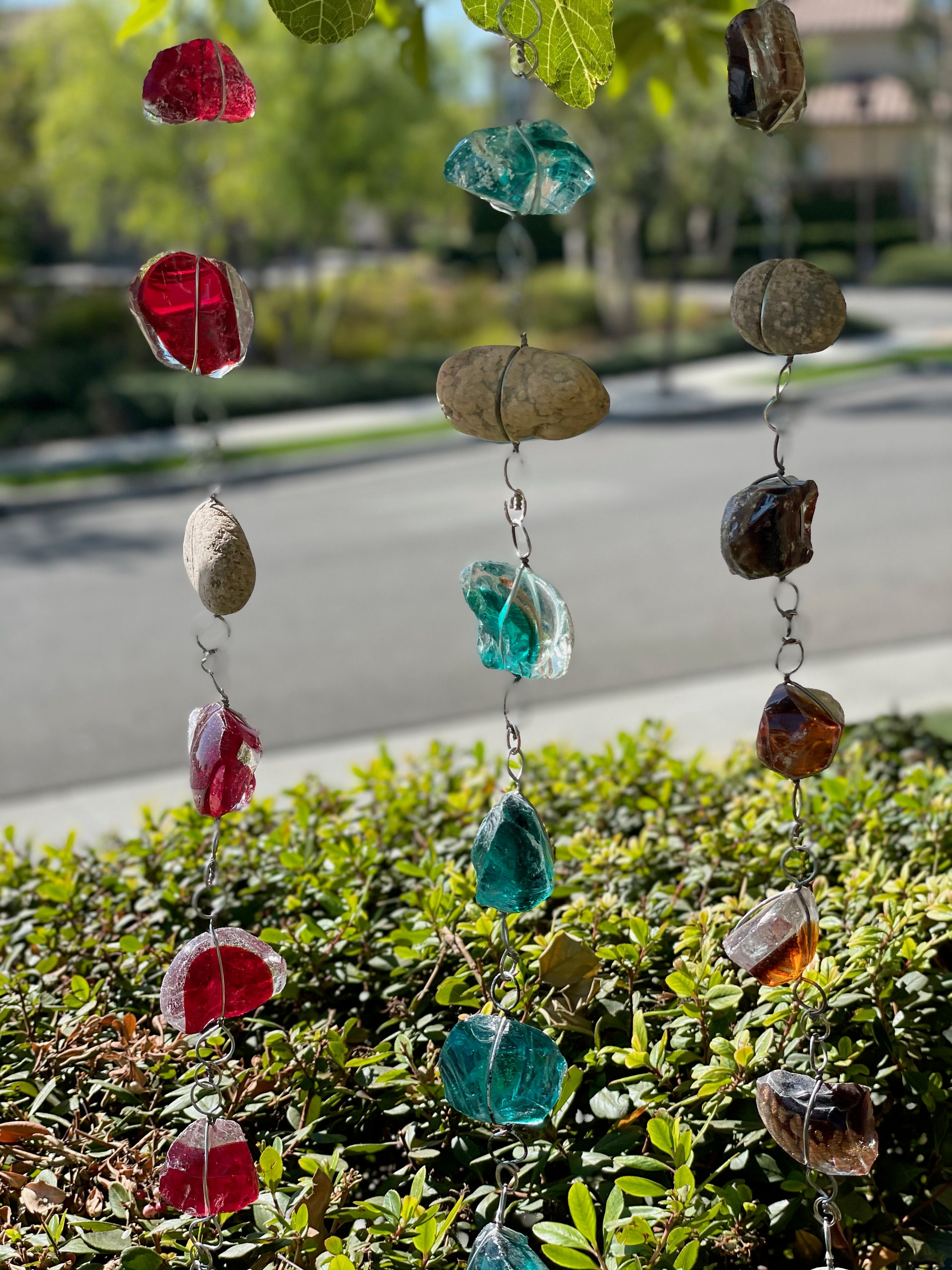 Art Glass Rock Rain Chain | Etsy