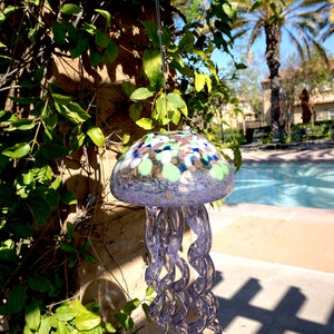 Purple Jellyfish wind chime & sun catcher image 4