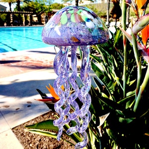 Purple Jellyfish wind chime & sun catcher image 1