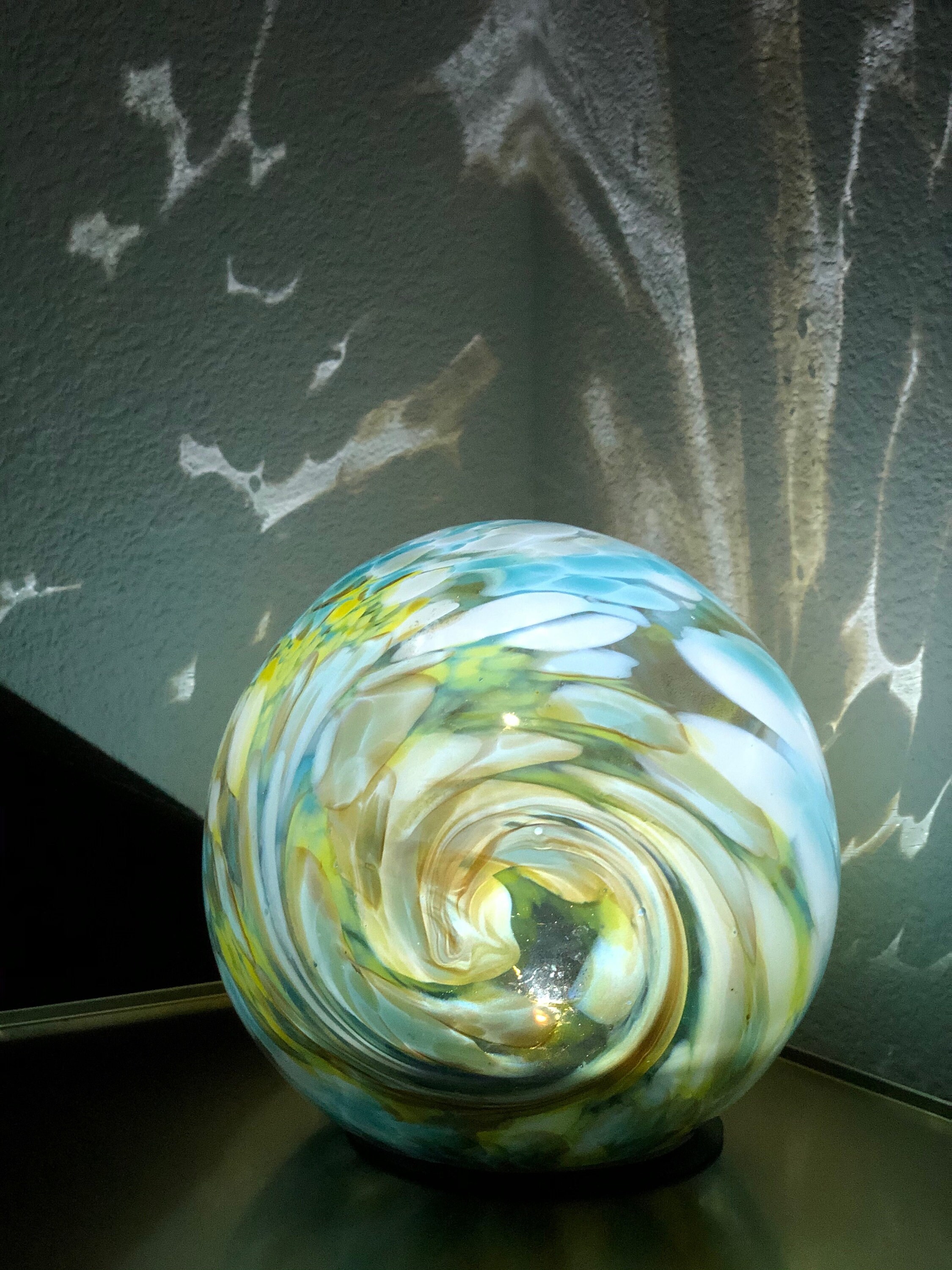 6 Earth LED Solar Art Glass Gaze Ball Holiday Gift/Pathway Light/Patio Table Light/Garden/Sun