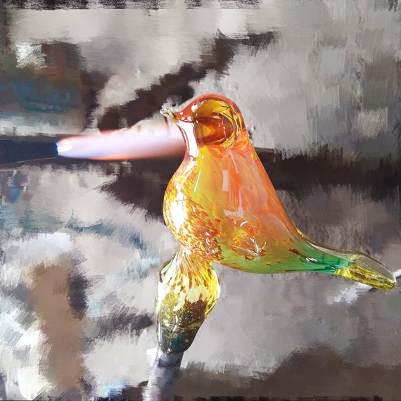 Glass bird 2024 solar light