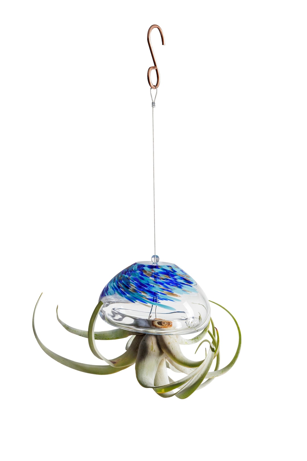 Large Hand Blown Art Glass Jellyfish Plant Holder(plant Not Include) - Etsy