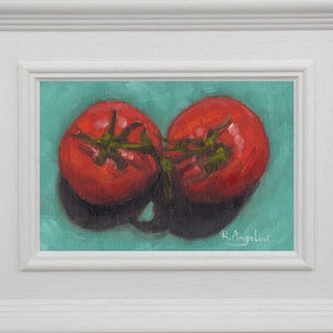 Unframed Red Grapes Fruit Oil Painting by Rhys Angelini