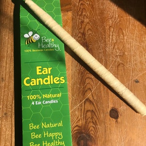Hand Made Natural Beeswax Ear Candles 4 pack
