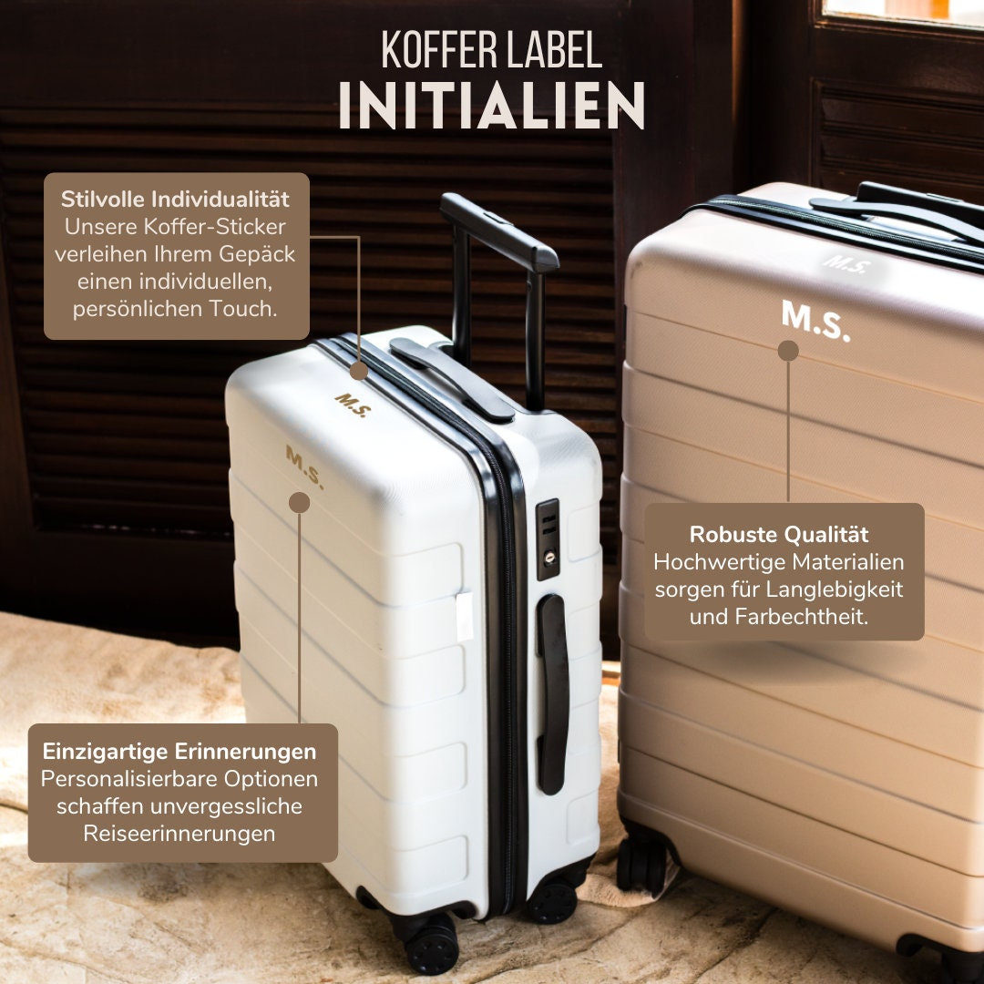 Aufkleber Reise-Koffer mit Reihe von Icons, rosa Zebra-Stil