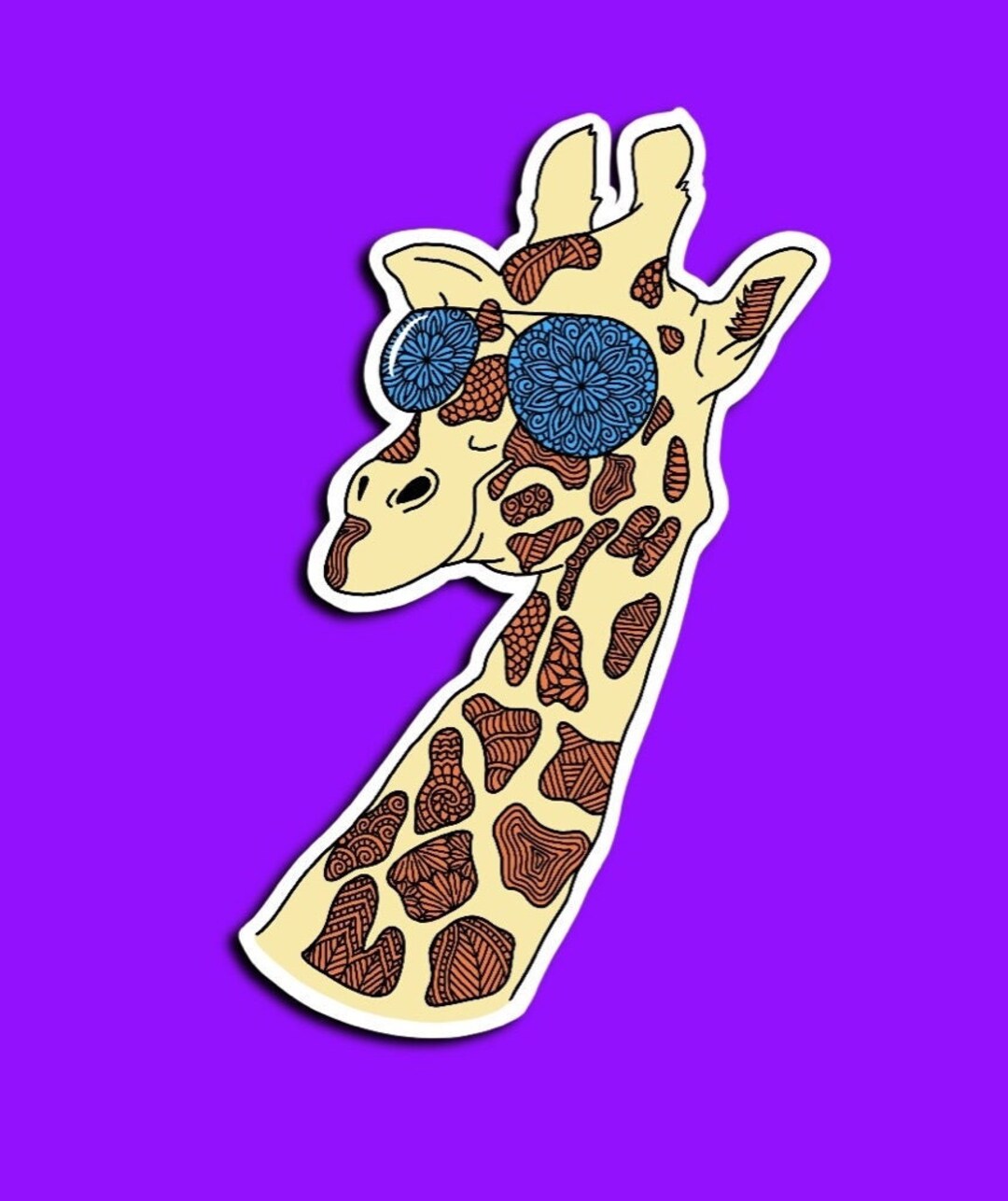 Giraffe Sticker Giraffe Gift Animal Decal Sticker for Etsy Hong Kong