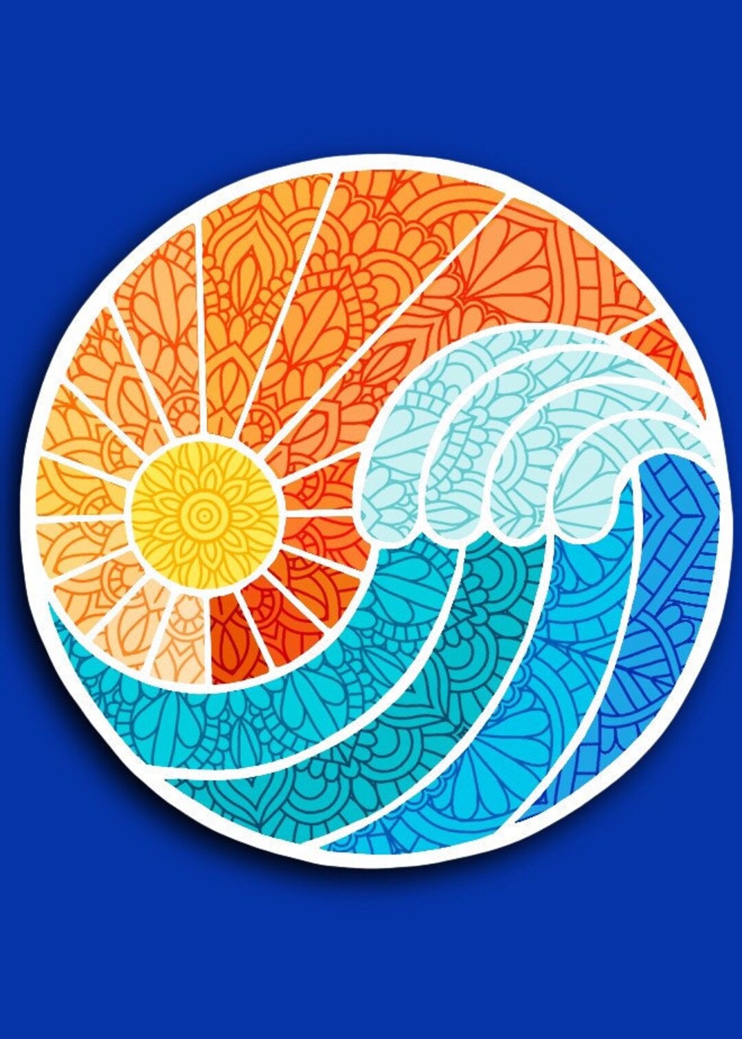 Wave Stickers Ocean Stickers Beach Gifts Stickers for Cars Etsy