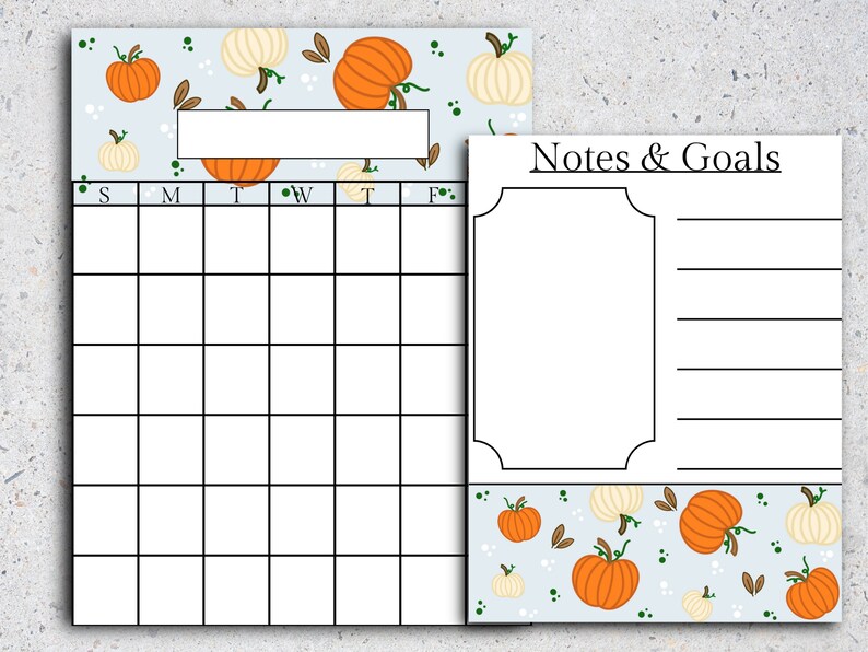 Digital Calendar Printable Calendar Yearly and Monthly Etsy