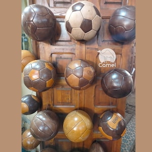 Balón de fútbol 100% cuero hecho a mano estilo antiguo Fútbol