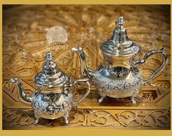 Moroccan tea Moroccan Handmade luxurious  Traditional Moroccan tea, Original High quality  complete for everyday use teapot.
