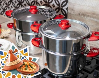 Best Quality Steamer Pot Cookware Couscoussier, couscous group, Couscous Maker INOX, North African cookware, morocco, Algérie, Tunisie.