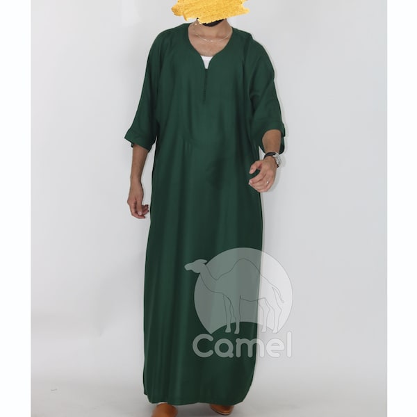 Green moroccan djellaba caftan  for men