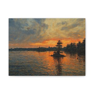 Georgian Bay Lake Sunset canvas print summer scene