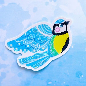 blue bird Vinyl Stickers Pet Pastel Lover Stationery Gift