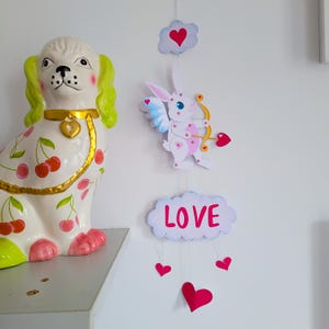 Papier Hase DIY DRUCKBAR Kunst Handwerk Kinder Aktivität Schneiden und Kleben Kaninchen Haustier Herzen Valentinstag Ostern Papierfigur Puppe Rollenspiel