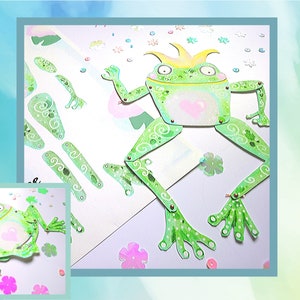 Printable Puppet Articulated Frog Prince Doll
