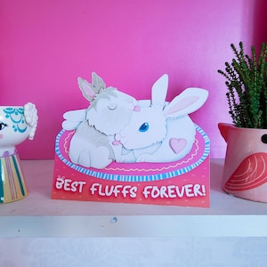 Kaninchen-Grußkarte perfekt für Valentinstag, besondere Anlässe Haustier Kaninchen bester Freund Design
