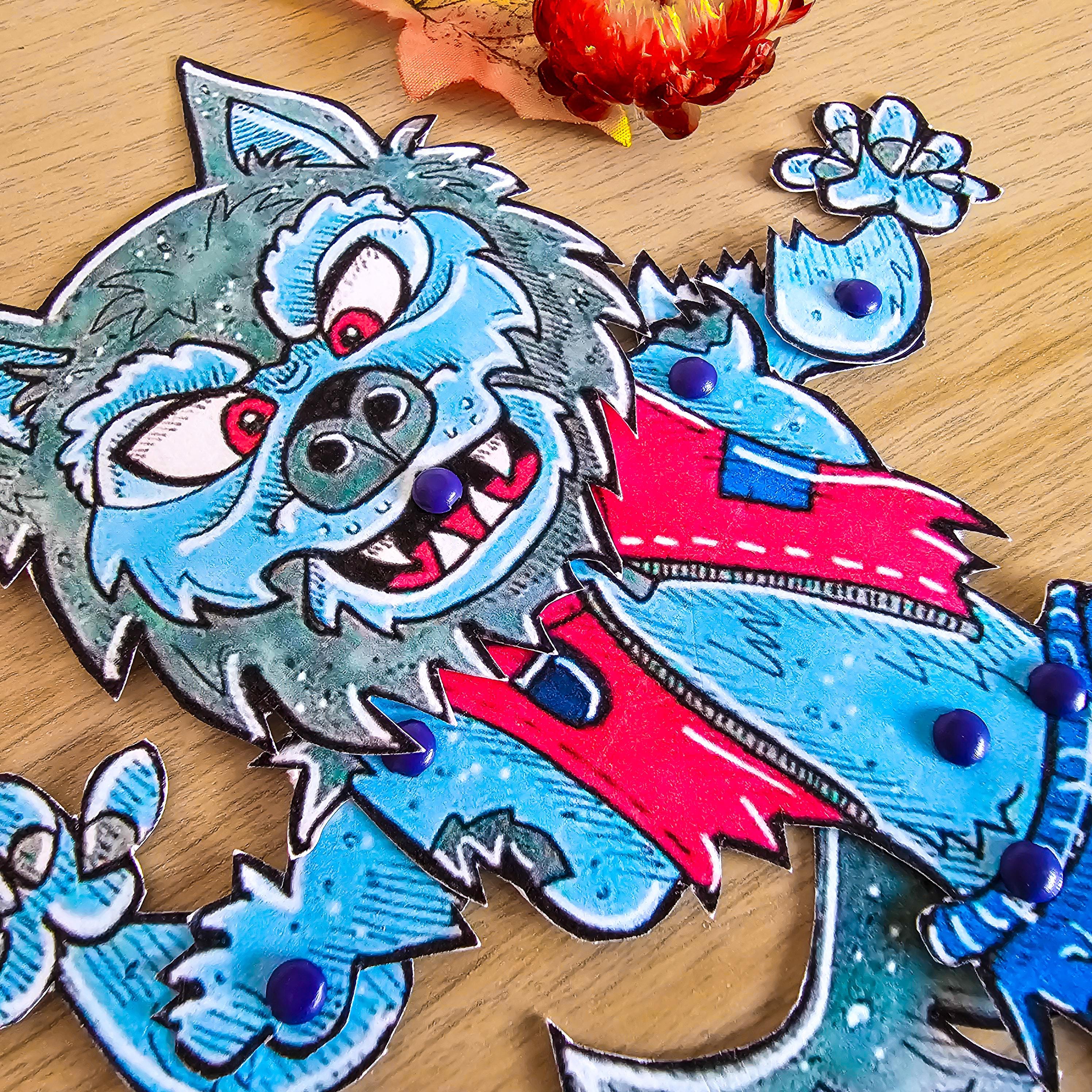 DIY Printable Werewolf Paper Puppet – Halloween Articulated Doll Wolf ...